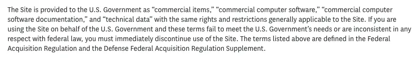 Terms of Use Excerpt